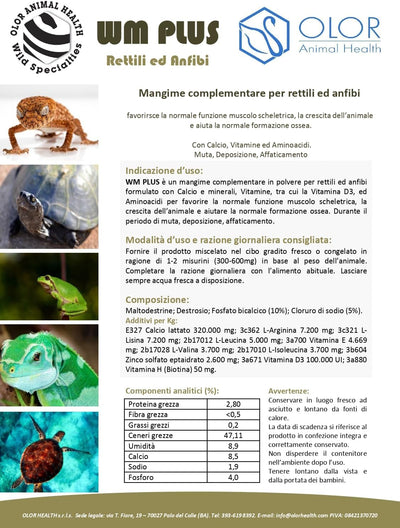 WM Plus rettili e anfibi