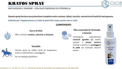 KRATOS SPRAY Anti mosche e zanzare 100ml